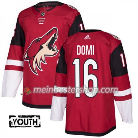 Arizona Coyotes Max Domi 16 Adidas 2017-2018 Maroon Trikot Authentic - Kinder